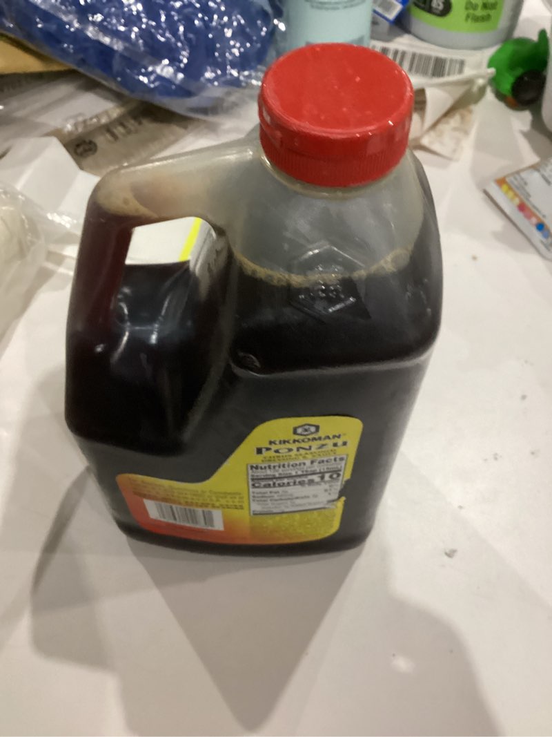 Condition photo showing New/Like New for Kikkoman Ponzu Soy Sauce Food Service, Citrus,64 Ounce
