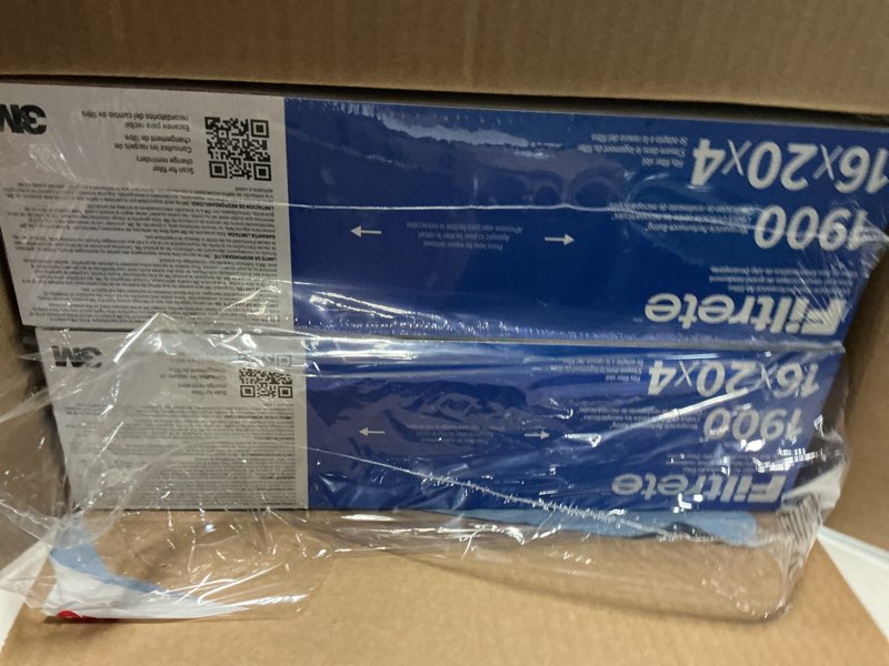 Condition photo showing New/Like New for filtrete 16x20x4 ac furnace air filter, merv 13, mpr 1900, premium allergen, bacteria & virus filter, electrostatic air cleaning filter, 2-pack (actual size 15.44 x 19.75 x 4.31 in) 16x20x4 (standard)