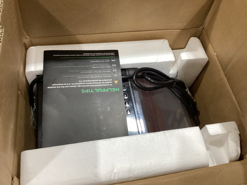 Condition photo showing Good Condition for silonn ice makers countertop, 44lbs per day, 2 ways to add water, auto self-cleaning, stainless steel ice machine for home office bar party stainless steel-cube ice cube maker