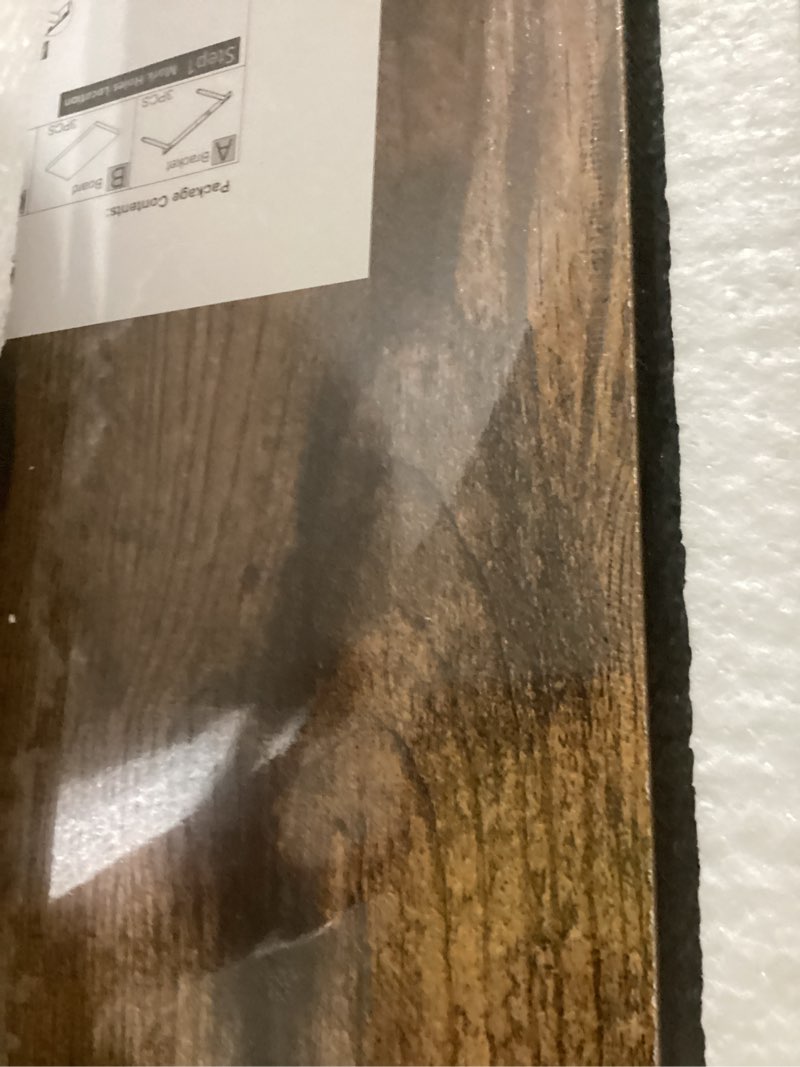 Condition photo showing Good Condition for QEEIG 10" Deep Floating Shelves for Wall - 10 x 24 inch Book Shelf Bathroom Bedroom Kitchen Living Room Hanging Bookshelf Farmhouse Set of 3, Rustic Brown (025-60BN3) 10"D x 23.6"W Brown