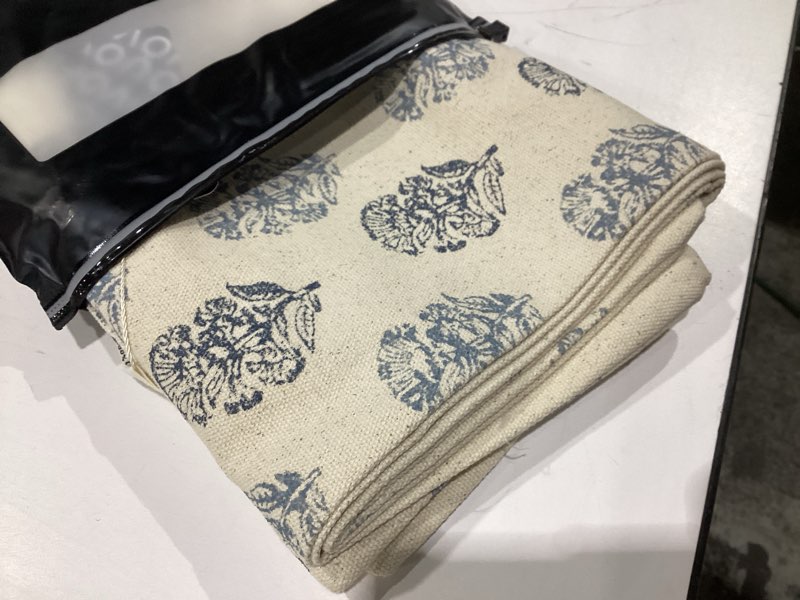 Condition photo showing Good Condition for Floral Vintage Throw Pillow Covers 20x20 Pillow Cover Block Print Decorative Cushion Covers Farmhouse Neutral Accent Home Décor for Sofa Couch Living Room Bedroom, 1PC, Aqua Blue Aqua Blue 20" x 20" (Pack of 1)