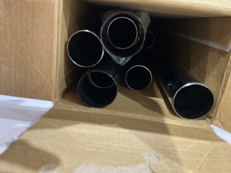 Condition photo showing As Is for adjustable single rod garment rack - brightroom™