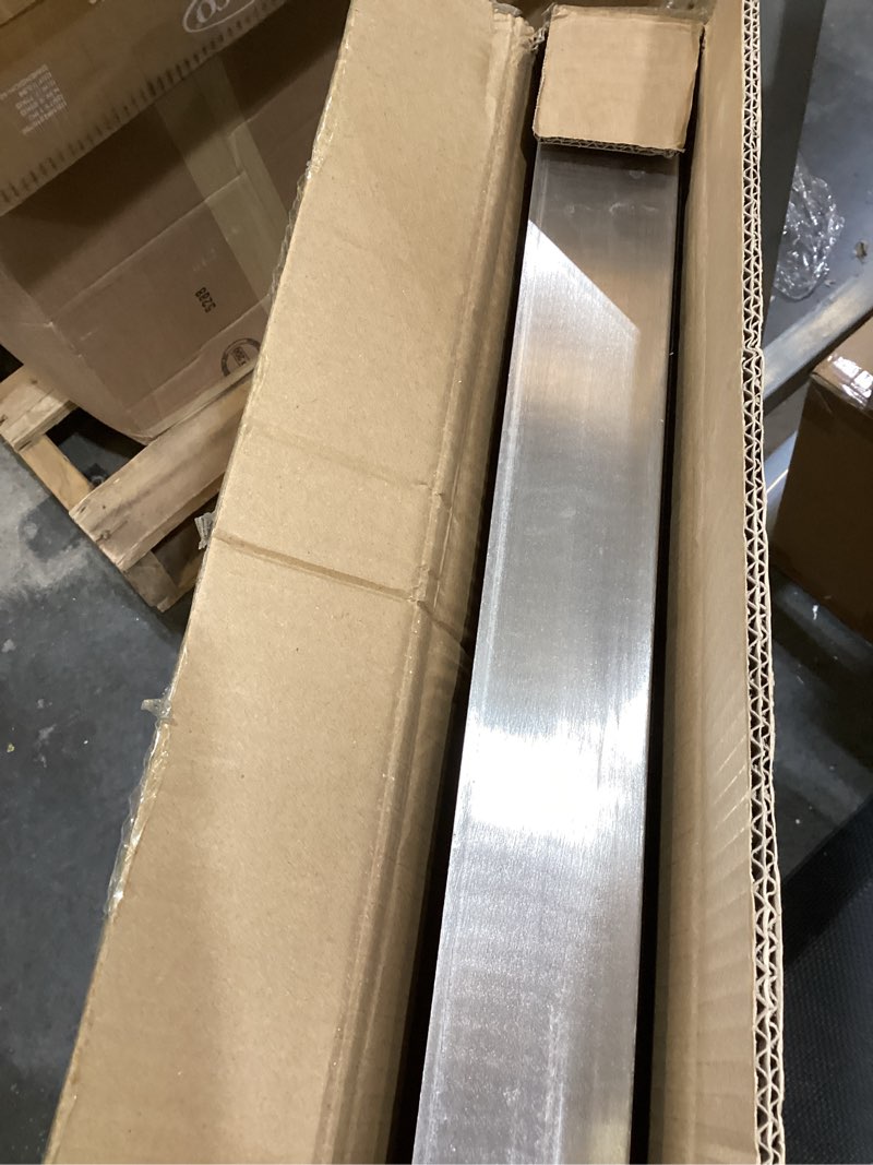 Condition photo showing Good Condition for washing machine pan-28" x 30" x 2.5", heavy duty 304 stainless steel, washing machine tray with anti-slip bottom pad, raised edge drain pan, no hole, leak protection for laundry room m:28" x 30" x 2.5"