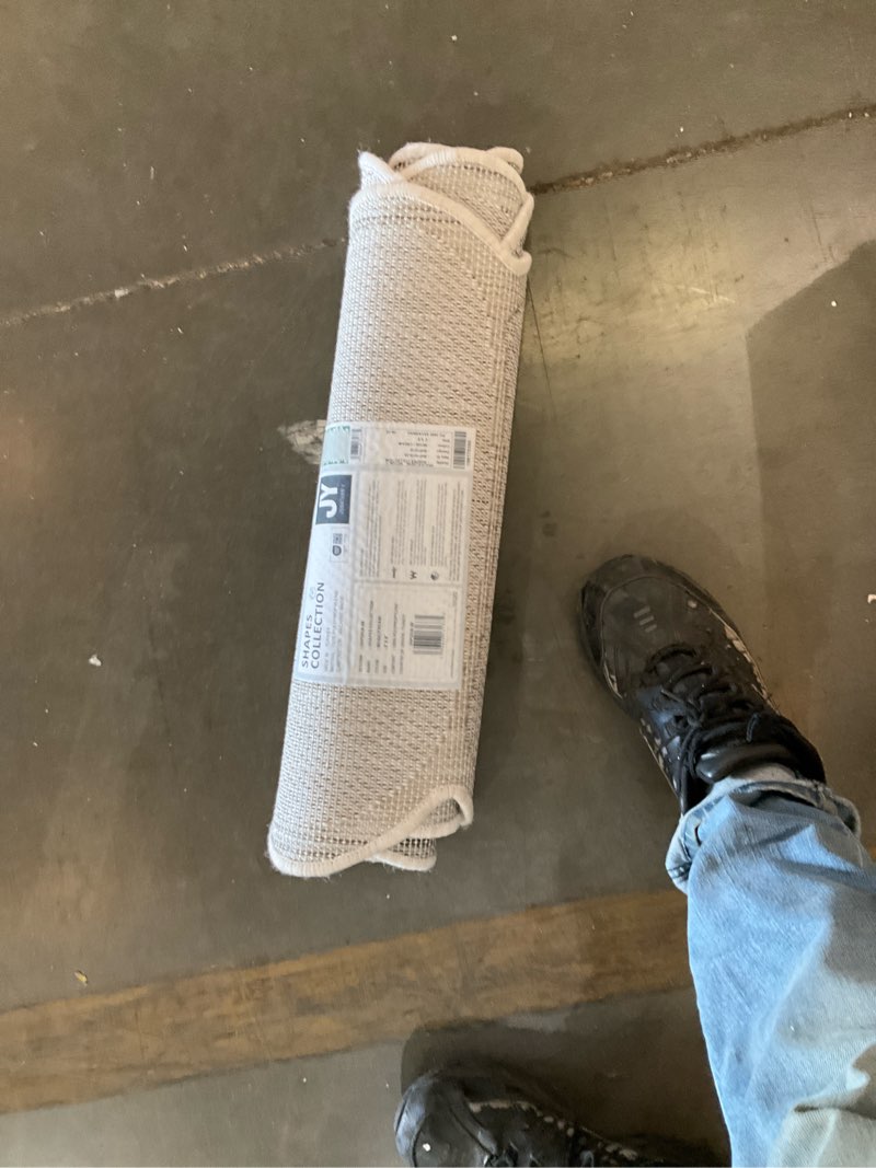 Condition photo showing Good Condition for jonathan y rustic abstract indoor outdoor runner rug 2x8 beige/cream, jasper modern for backyard, patio, porch, easy-cleaning, high traffic, pet-friendly, non-shedding (shp101b-28) beige/cream 2' x 8' (runner)