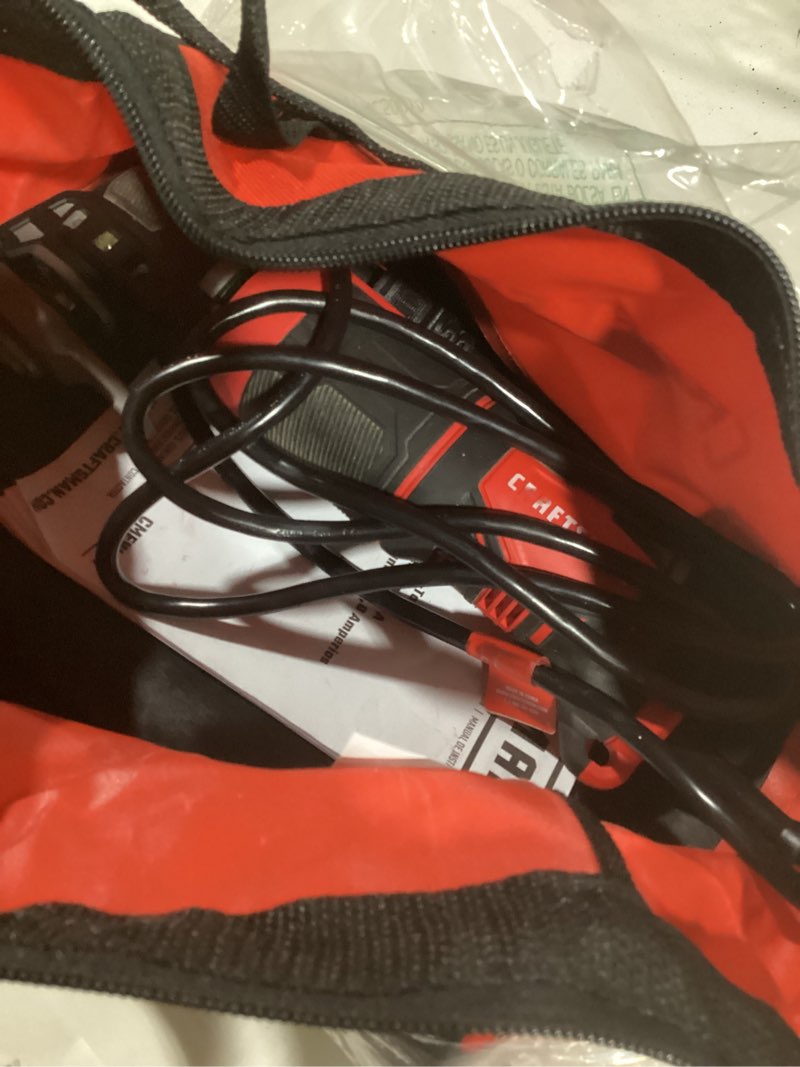 Condition photo showing As Is for CRAFTSMAN Oscillating Tool, 3-Amp, Includes Universal Tool-free Accessory System, Blades, Sandpaper and Tool Bag, Corded (CMEW401)