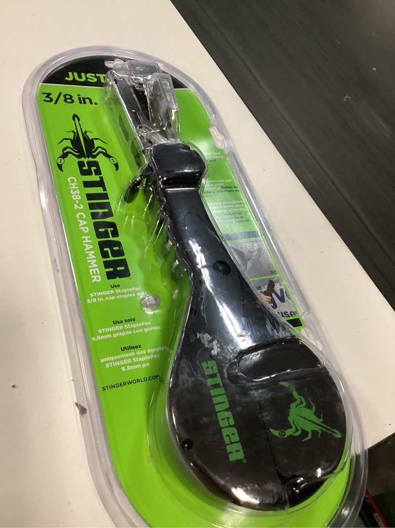 Condition photo showing New/Like New for stinger ch38-2 cap stapler, medium, hammer tacker