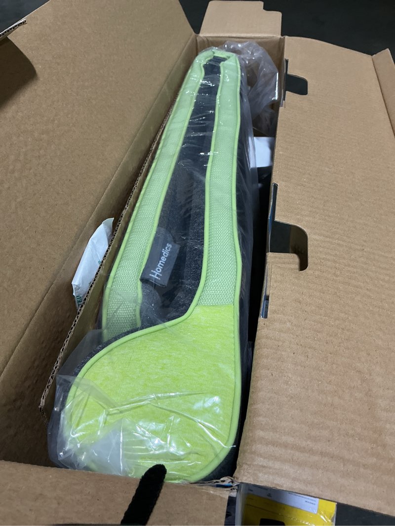 Condition photo showing Good Condition for Color may vary, model may vary, HoMedics Body Flex Back Stretching Mat with Heat, 6 Stretching Programs and 3 Intensity Levels with Removable Memory Foam Pillow for Full Body Coverage, Portable for Yoga, Athletes, Home Gym Heated