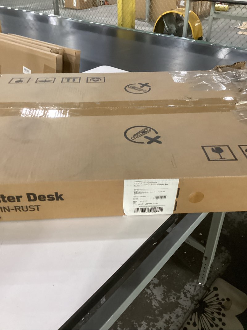 Condition photo showing New/Like New for Sweetcrispy Small Computer Desk 31 Inch Small Office Desk Writing Home Small Space Desk Study Table Modern Simple Style Work Table with Storage Bag Headphone Hook Metal Frame for Home, Bedroom Vintage Rustic