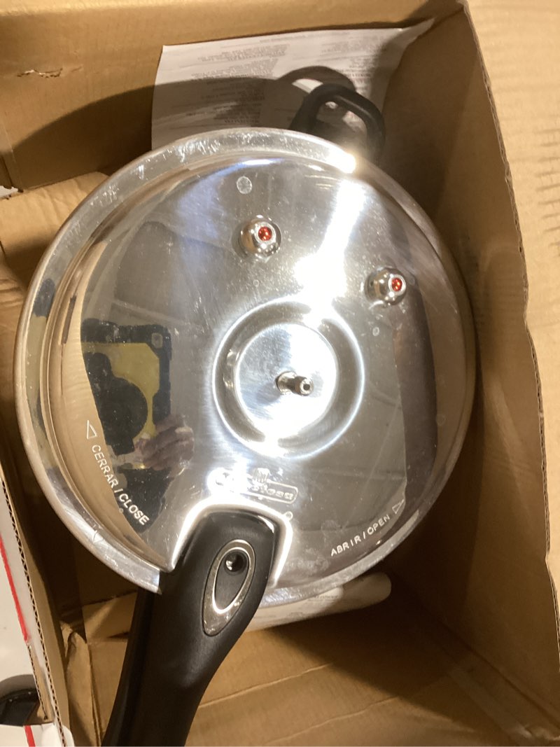 Condition photo showing Good Condition for MAGEFESA Avant 6.2-Quart Aluminum Pressure Cooker, Compatible with Gas, Electric & Ceramic Stoves, Stovetop Pressure Canner with Trivet 6.2 Quarts