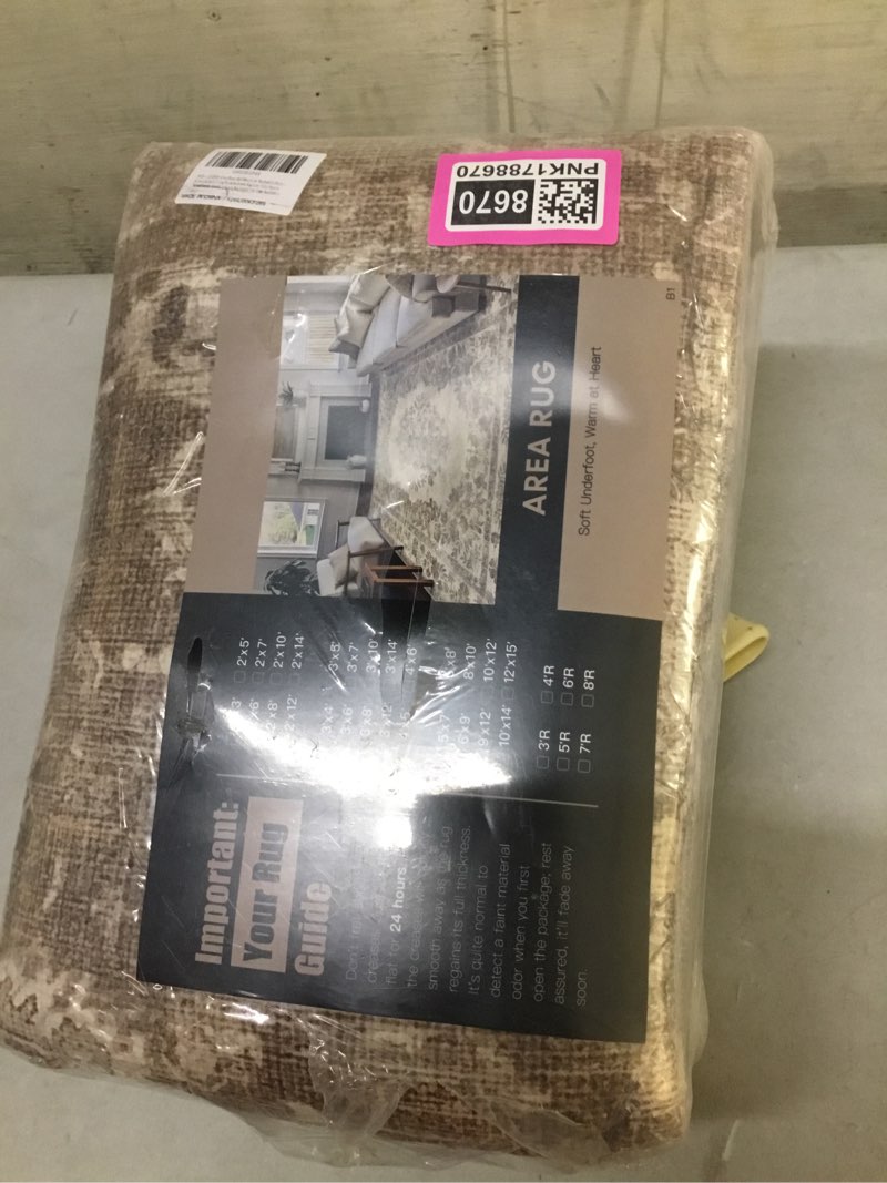 Condition photo showing New/Like New for hugear area rugs 6x9 washable rug for living room bedroom brown vintage rug carpet low pile non slip no shedding soft durable indoor dining room home decor floor mat
