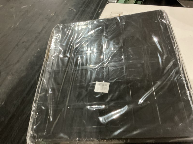 Condition photo showing Good Condition for 3 pack mini fridge tray with raised edge, prevent water leakage and floor damage from elecrical equipmennder for washing machines, dryer, mini fridge, wine cabinet? easy to clean(22“ black)…