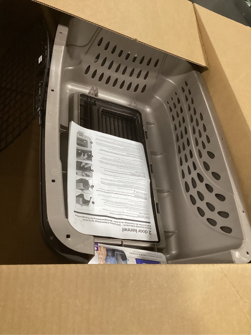 Condition photo showing Good Condition for petmate dog crates for small dogs & cat carriers, two-door plastic pet kennel, top & front loading, made in usa, 24" for pets up to 15 lb, pearl tan two-door 24.0"l x 16.8"w x 14.5"h pearl tan