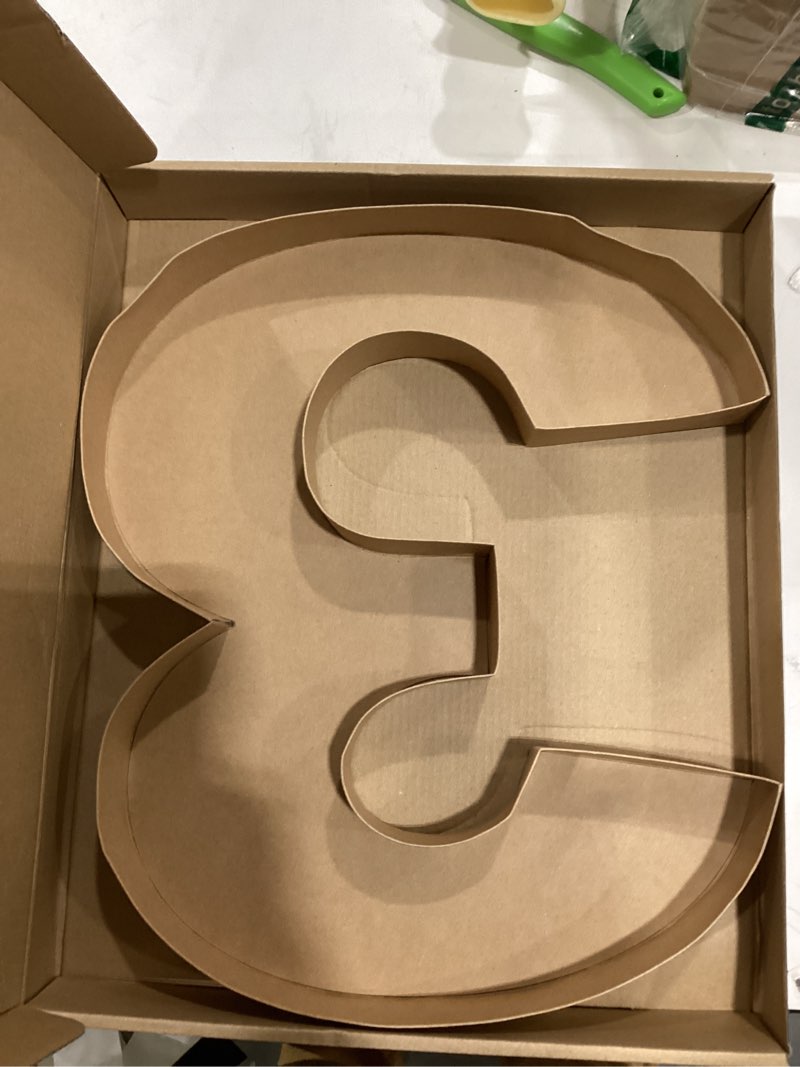 Condition photo showing Good Condition for Mifoci 13.7" 2026 Cardboard Number for Charcuterie Graduation Photo Booth Props Birthday Party Anniversary Fillable Paper Mache Cupcake Chocolate Candy(Number 3,Brown) Brown Number 3