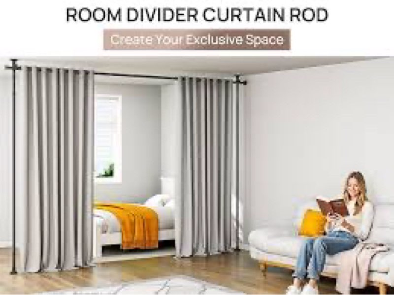 ALLZONE Tension Curtain Rods for Windows, Adjustable 31 to 83 Inch Wide, Freestanding Curtain Rods N