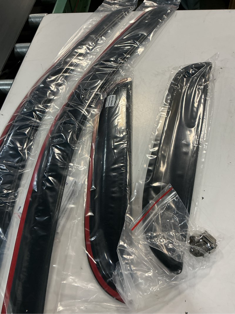 Condition photo showing New/Like New for lightronic extra durable in-channel auto vent window visor, fit 2007-2013 chevrolet silverado & gmc sierra 1500; 2007-2014 silv./sierra 2500 hd & 3500 hd, ext. cab, uv-protect rain guard, smoke, 4-pcs