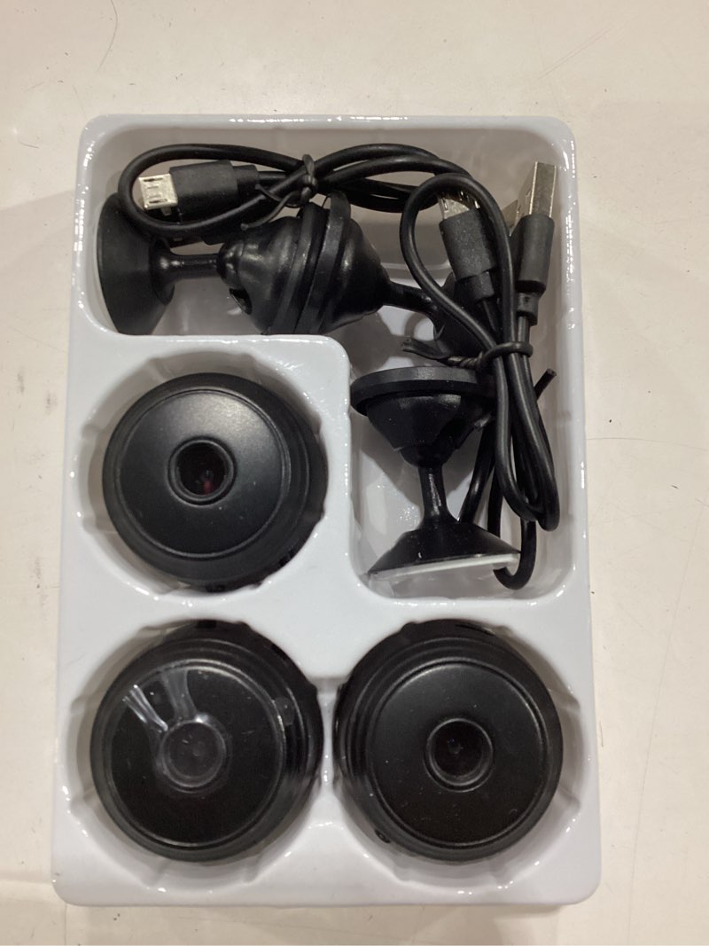 Condition photo showing Good Condition for 2pcs only 0.9 inch hidden camera with audio/video mini small spy cam home indoor use night vision motion detection baby monitor wireless outdoor nanny espias ocultas wifi security secret (mini size)