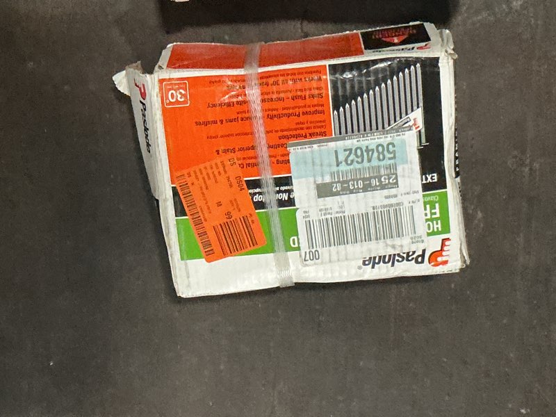 Condition photo showing As Is for paslode roundrive 3 in. l angled strip hot-dip galvanized framing nails 30 deg 2000 pk