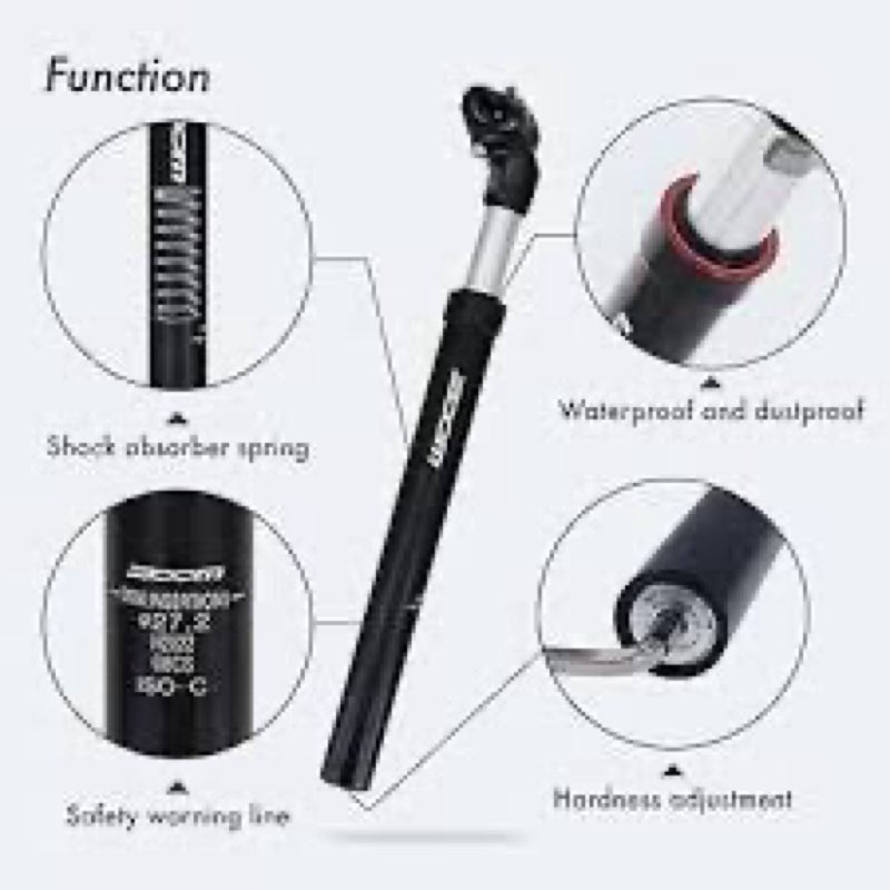 CXWXC Suspension Seatpost 27.2 30.9 31.6mm x 400mm - Shock Absorber Bicycle Seat Post - Adjustable C