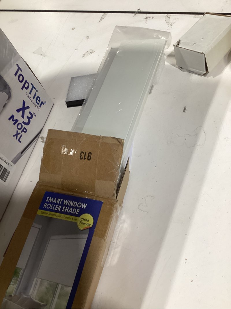 Condition photo showing New/Like New for smart motorized blinds with remote, cordless no-drill automatic roller shades, blackout electric blind for windows, white, 31.5 x 72 31.5"w x 72"h white