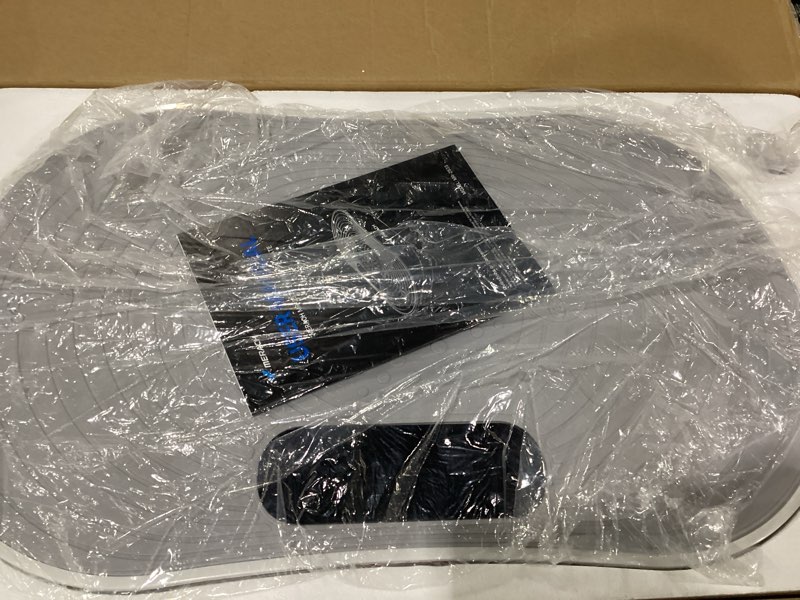 Condition photo showing Good Condition for NOT TESTED MERACH Vibration Plate Exercise Machine, Vibrating Platform for Lymphatic Drainage Weight Loss Muscle Activation, Full Body Home Exercise Equipment with LED Touch Screen Bluetooth Pull Cord Arc-White