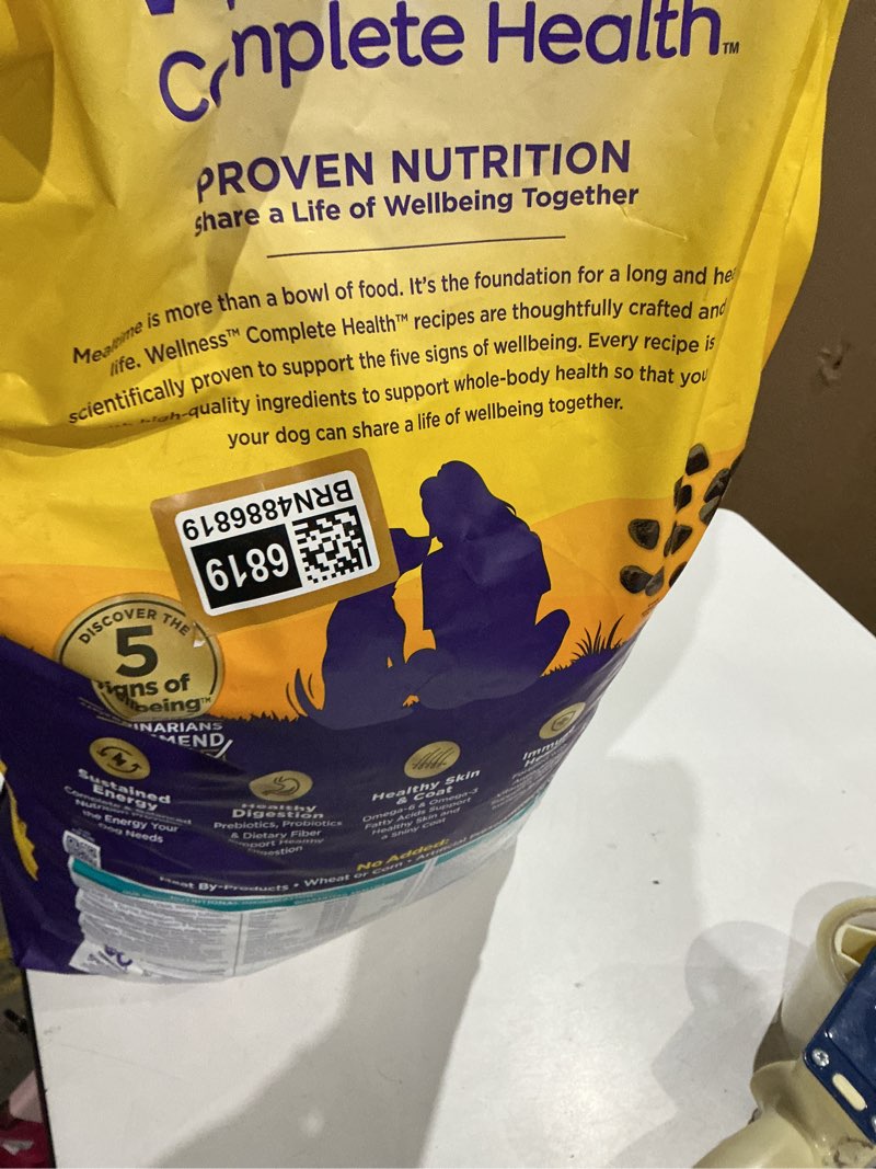 Condition photo showing Good Condition for wellness complete health dry dog food, wholesome grains, natural, whitefish & sweet potato recipe, (30-pound bag) whitefish & sweet potato 30 pound (pack of 1)