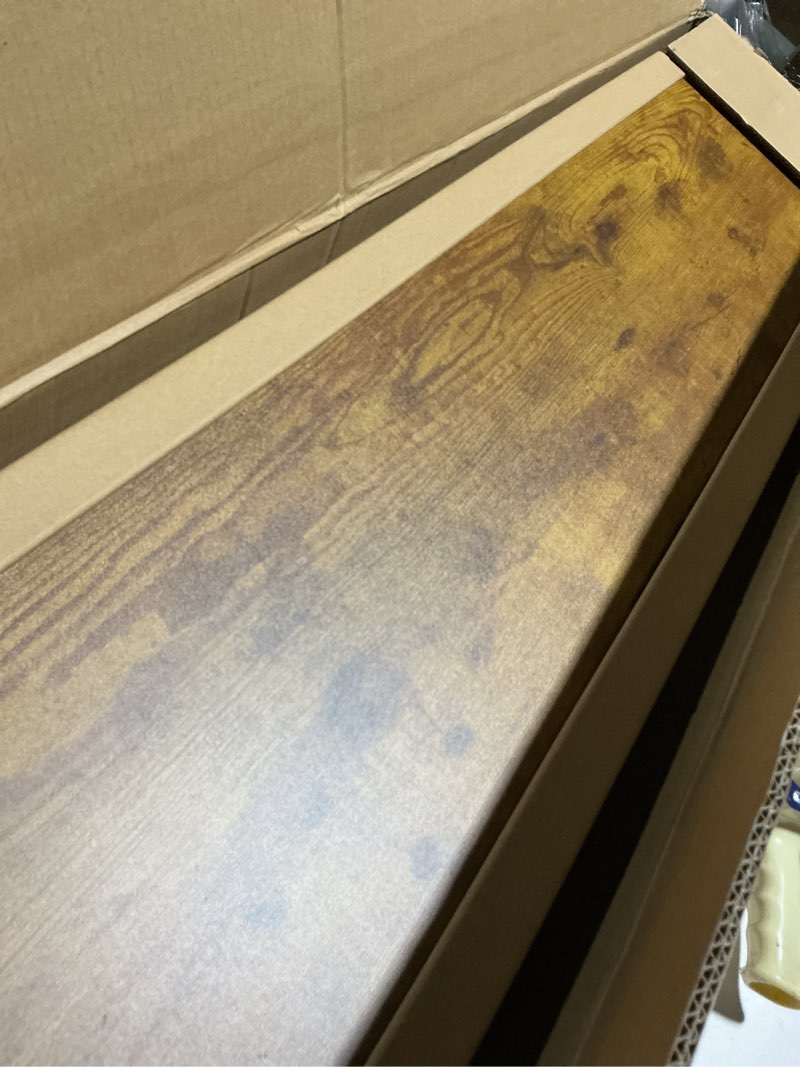 Condition photo showing Good Condition for Veken 55 Inch Large Electric Standing Desk, Heights Adjustable, Sit to Stand Up, Work Home Office Computer Table for Study, Walking Pad, Writing, and Games, Wooden Desktop Desks, Brown 55×23.6×46.5 Inch Classical Brown