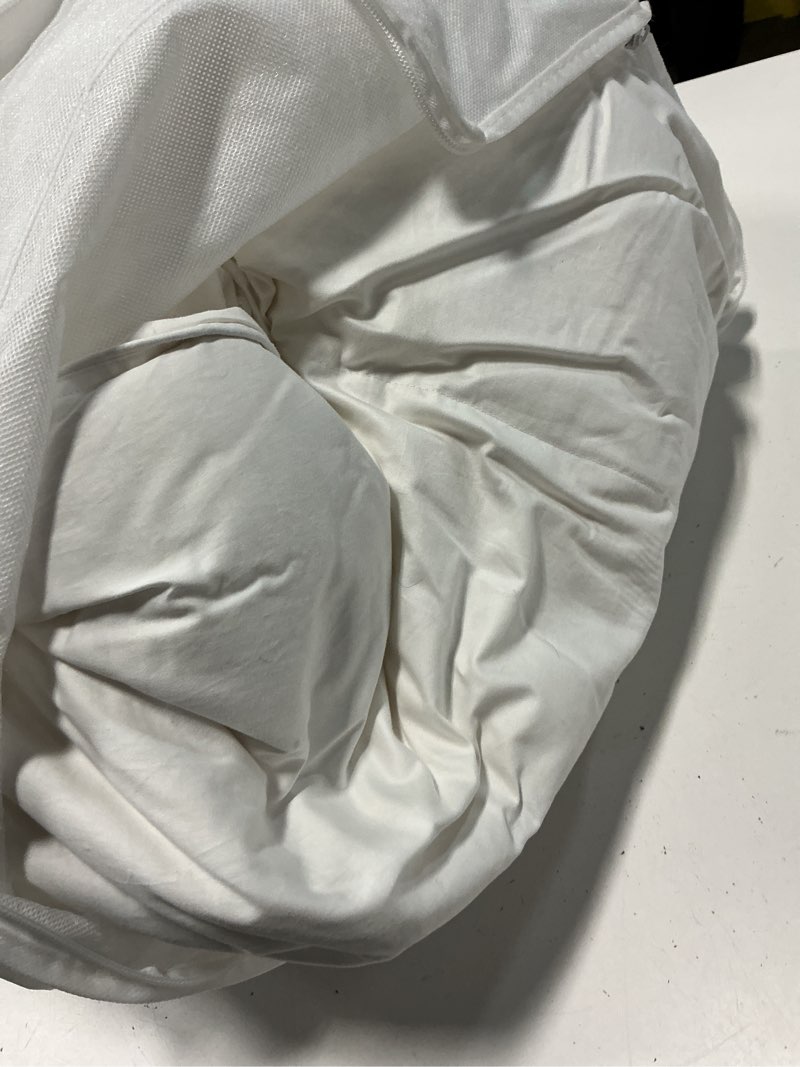 Condition photo showing As Is for premium down comforter, full/queen, down