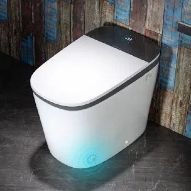Smart Toilet ADA Comfortable Chair Height, 1000 Gram MaP Flushing Score, Built in Tank, Auto Open & Close Lid, Auto Flush, Foot Sensor Operation