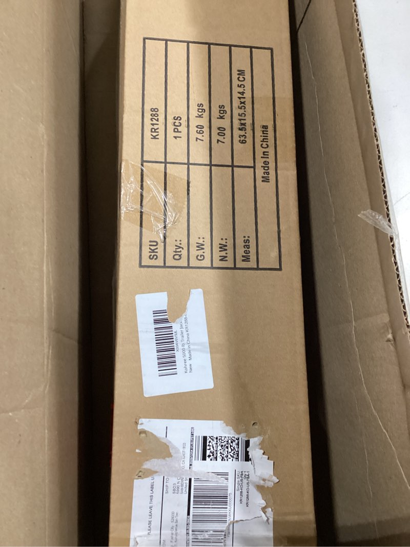 Condition photo showing Good Condition for Kohree 5000 lbs A-Frame Manual Trailer Jack, 22.5" Vertical Travel, Adjustable Drop Leg RV Tongue Jack with Ergonomic Handle for Horse, Utility, Yacht, Camping Trailer