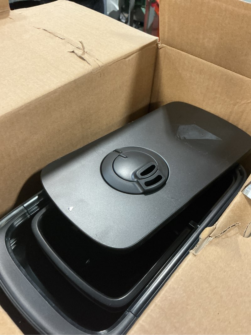 Condition photo showing As Is for LEVOIT 6L Smart Warm and Cool Mist Humidifiers for Home Bedroom, 60H Runtime and Auto Customized Humidity for Large room, Schedule, Easy Top Fill, Essential Oil Diffuser, Whisper-Quiet, Handle, Black Black 6L