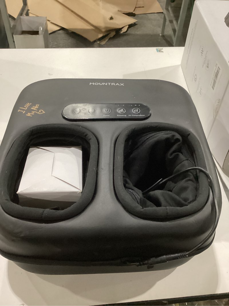Condition photo showing As Is for MOUNTRAX Shiatsu Foot Massager with Heat, Deep Kneading Foot Massager for Plantar Fasciitis, Neuropathy, Improve Circulation and Pain Relief – DIY Customizable Design Foot Massage with Drawing Pen