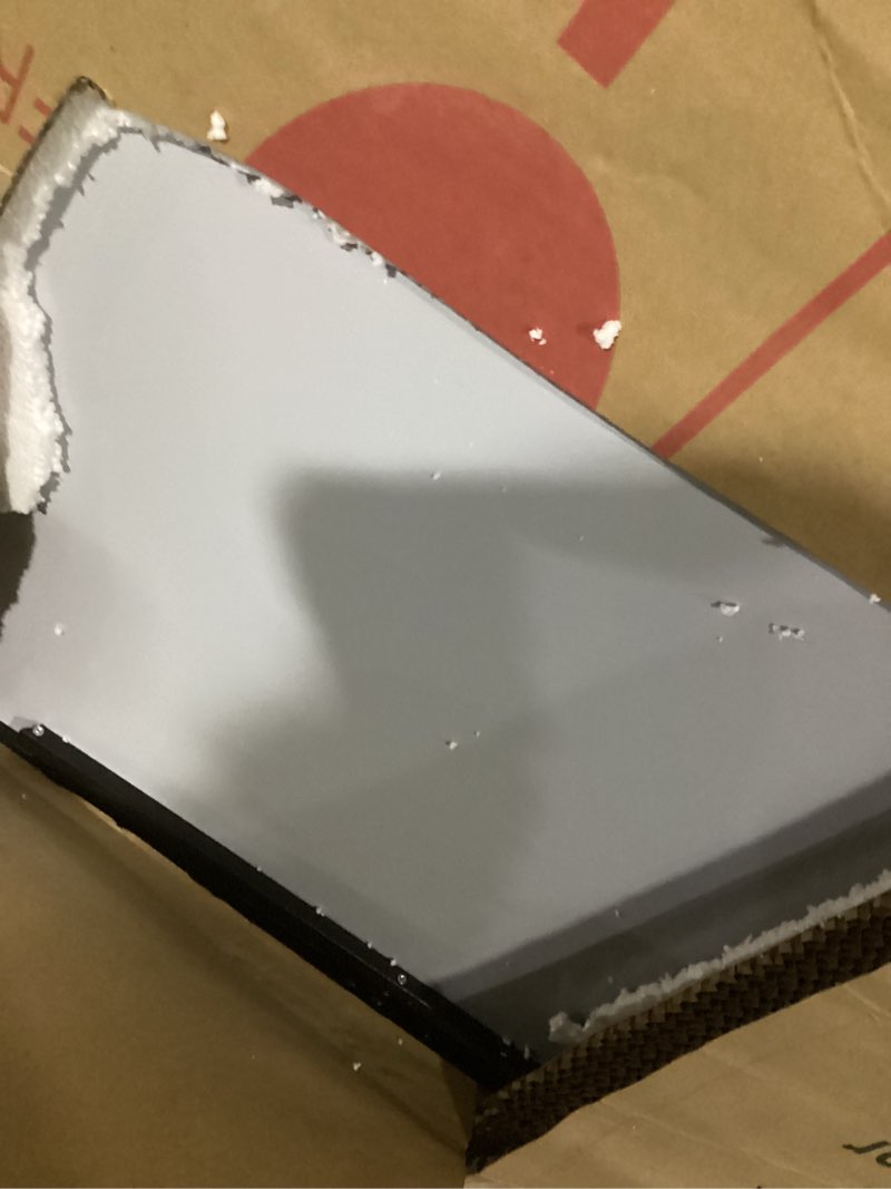 Condition photo showing Good Condition for VooBang Large Full Length Mirror 78" x 35" - Shatterproof Floor Full Body Mirror with Aluminum Alloy Frame, Freestanding, Hanging, or Wall-Leaning, for Bedroom, Living Room, Dressing Room, Black