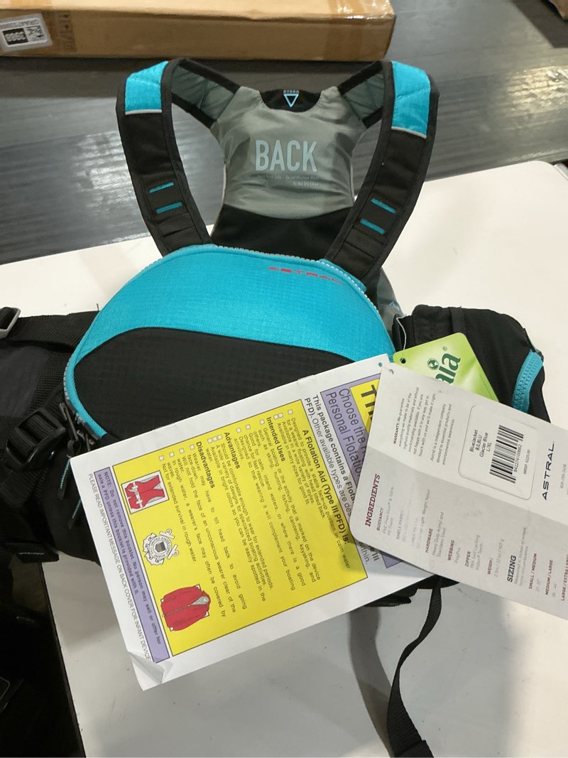 Condition photo showing Good Condition for astral bluejacket lifevest size l/xl 