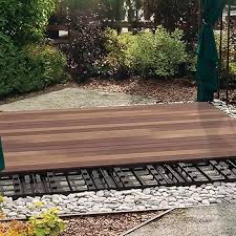 Instadeck Outdoor Flooring Kit  MVP GROOVED TROPICAL WALNUT 4 PACK 