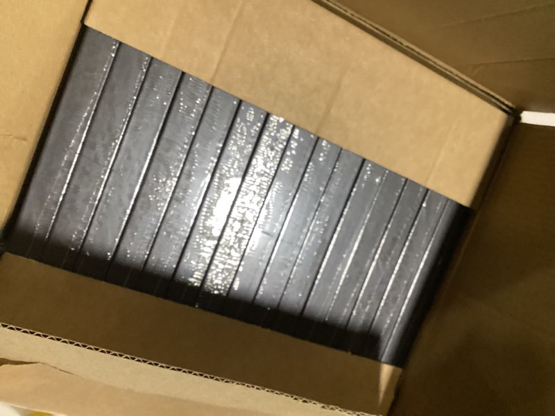 Condition photo showing New/Like New for memory island 8x8 with 4x4 photo frames for wall and tabletop display, 8 by 8 black picture frames with hd plexiglass, set of 15 8x8" black