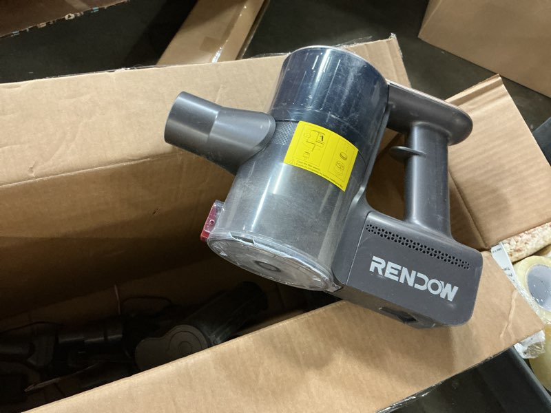 Condition photo showing As Is for RENDOW Cordless Vacuum Cleaner, 550W 45Kpa 65Mins Vacuum Cleaners for Home, Self-Standing Cordless Stick Vacuum with LED Display,Anti-Tangle Rechargeable Wireless Vacuum for Pet Hair/Carpet/Hard Floor Gold