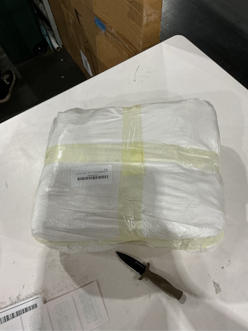 Condition photo showing New/Like New for Luxury Faux Fur Headboard Pillow Twin Size - Triangular Wedge Cushion for Bed & Sofa, Fluffy Reading Backrest Bolster with Detachable Neck Roll, Washable Cover & Side Pocket, Ivory White Beige 1 Twin: 39x8x20 Inches