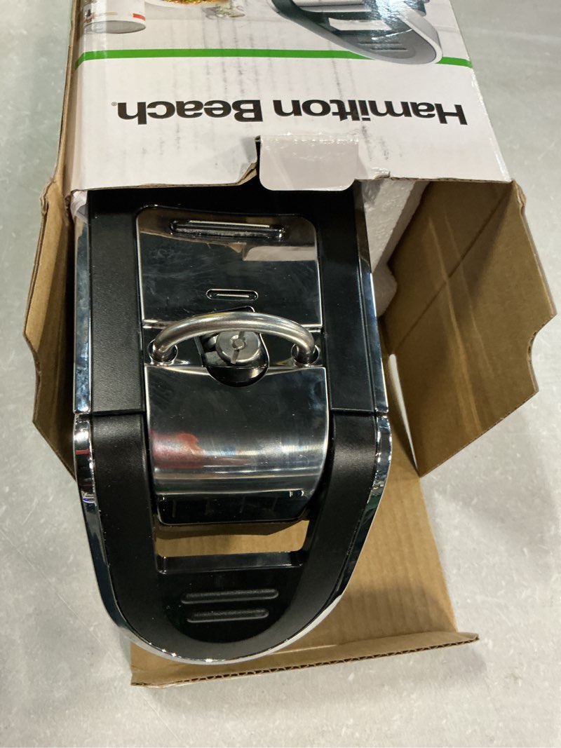 Condition photo showing As Is for hamilton beach black countertop can opener