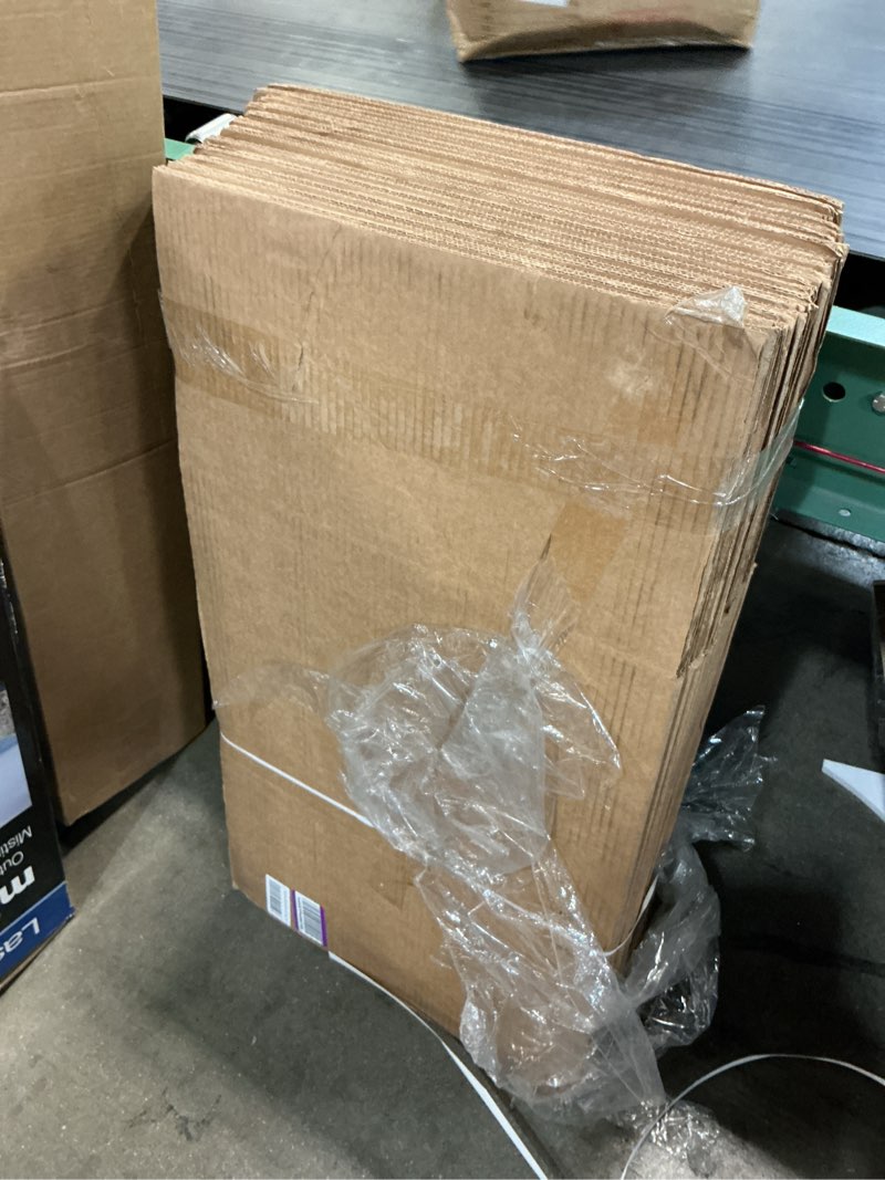 Condition photo showing As Is for amazon basics cardboard moving boxes for packing and shipping, large size, 20" x 20" x 15", brown, 12-pack large, 12-pack