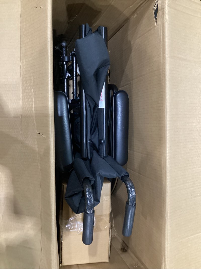 Condition photo showing Good Condition for Medline Lightweight Wheelchair for Adults With Swing-Back, Desk-Length Arms, Elevating Leg Rests; 18W" x 16"D Seat 18" Seat Width