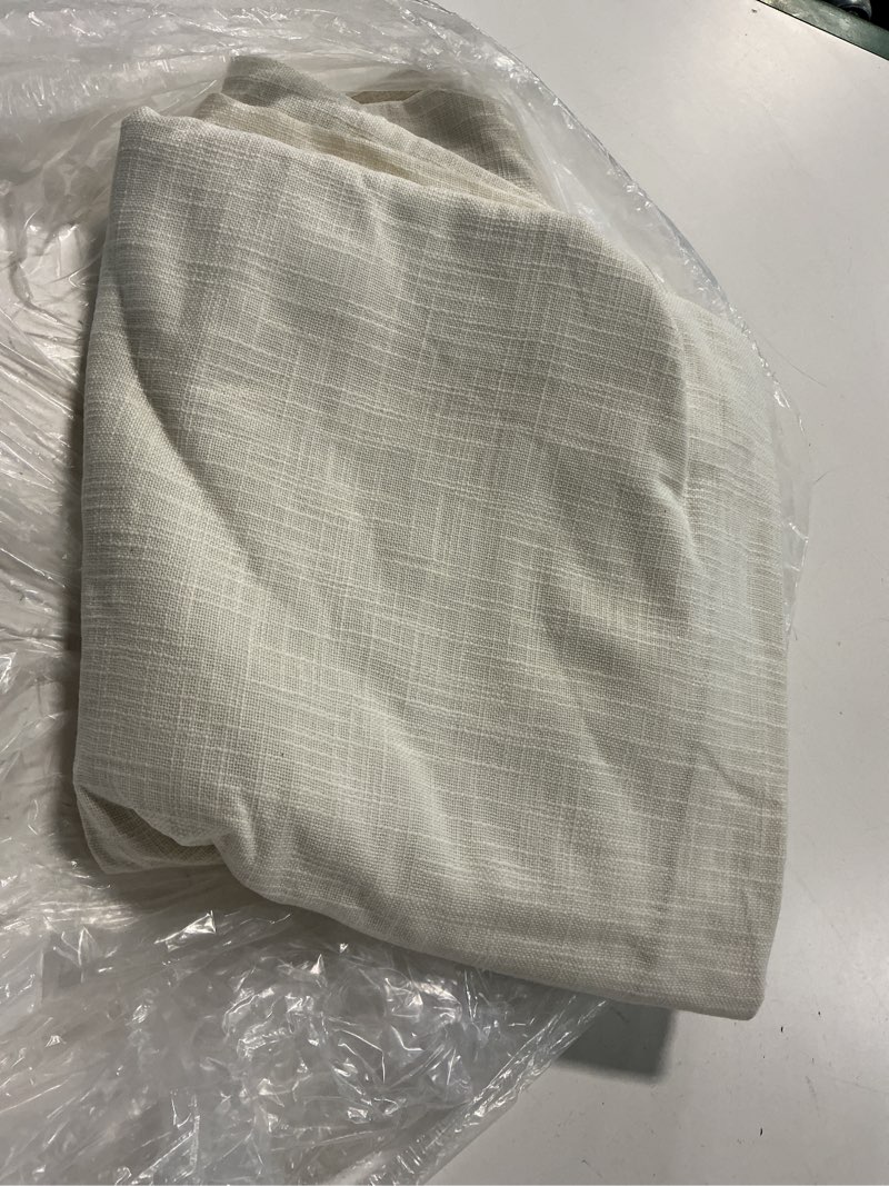 Condition photo showing Good Condition for textured cotton true blackout curtain, 48x96, ivory