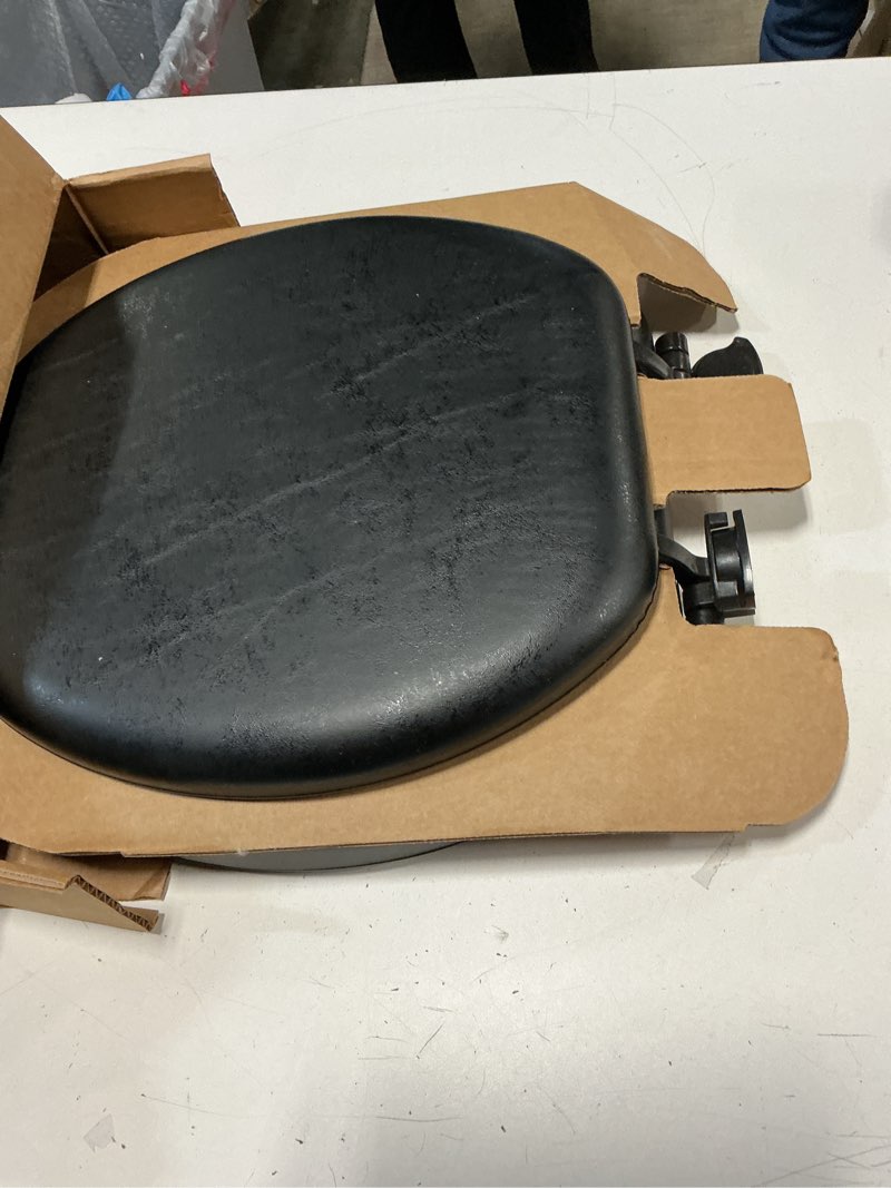Condition photo showing Good Condition for bemis 4006560 round black soft toilet seat  black