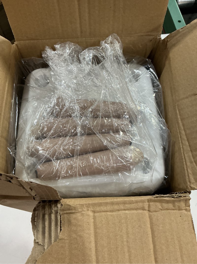 Condition photo showing New/Like New for WanWanKa Mini White Plastic Trash Can, 2.6 Gallon Capacity, Slim Design, Anti-Odor, Easy to Clean, Suitable for Any Place 2.6 Gallon Rectangular