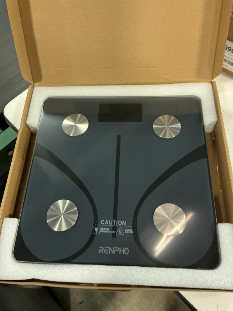 Condition photo showing Good Condition for renpho smart scale for body weight, fsa&hsa eligible, digital bathroom scale bmi weighing bluetooth body fat scale, body composition monitor health analyzer with smartphone app, 400 lbs - elis 1 black 11"/280mm