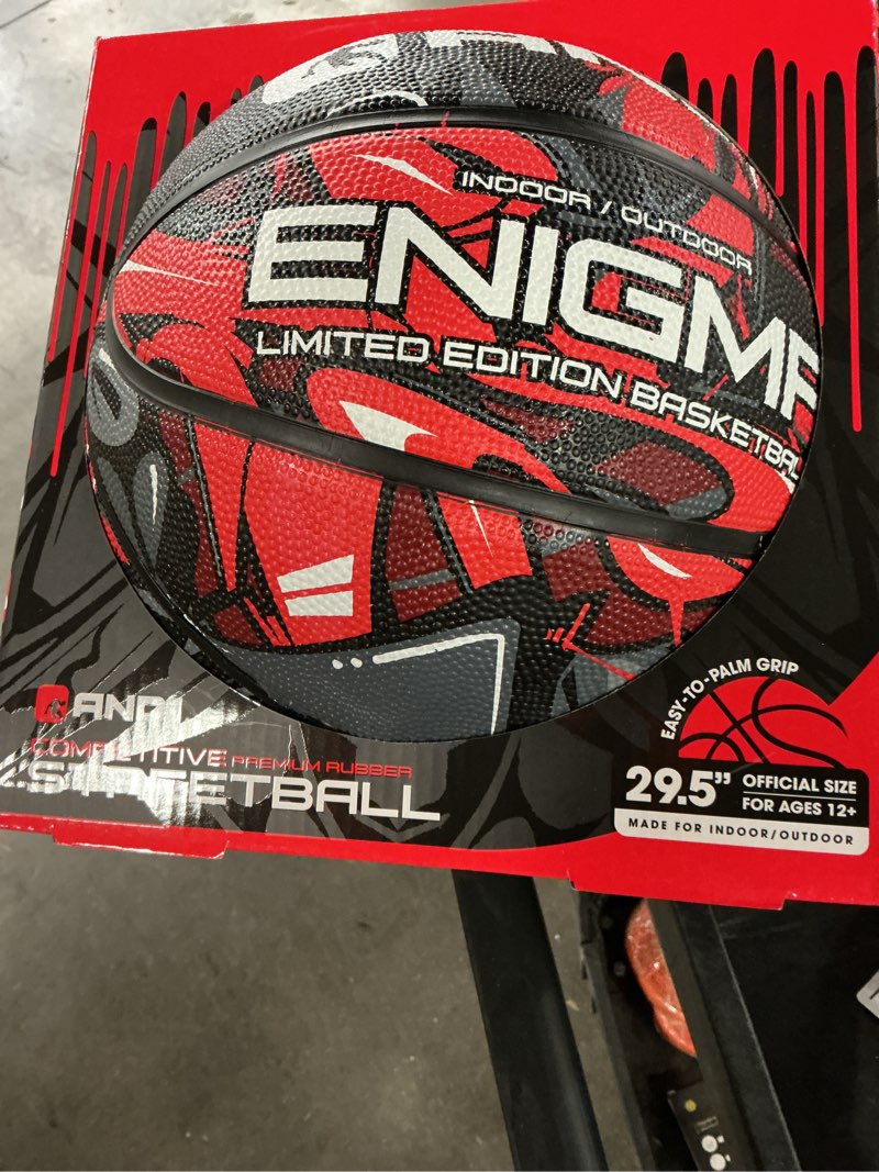 Condition photo showing New/Like New for and1 enigma basketball - streetball for indoor and outdoor use, deep channel construction and durability