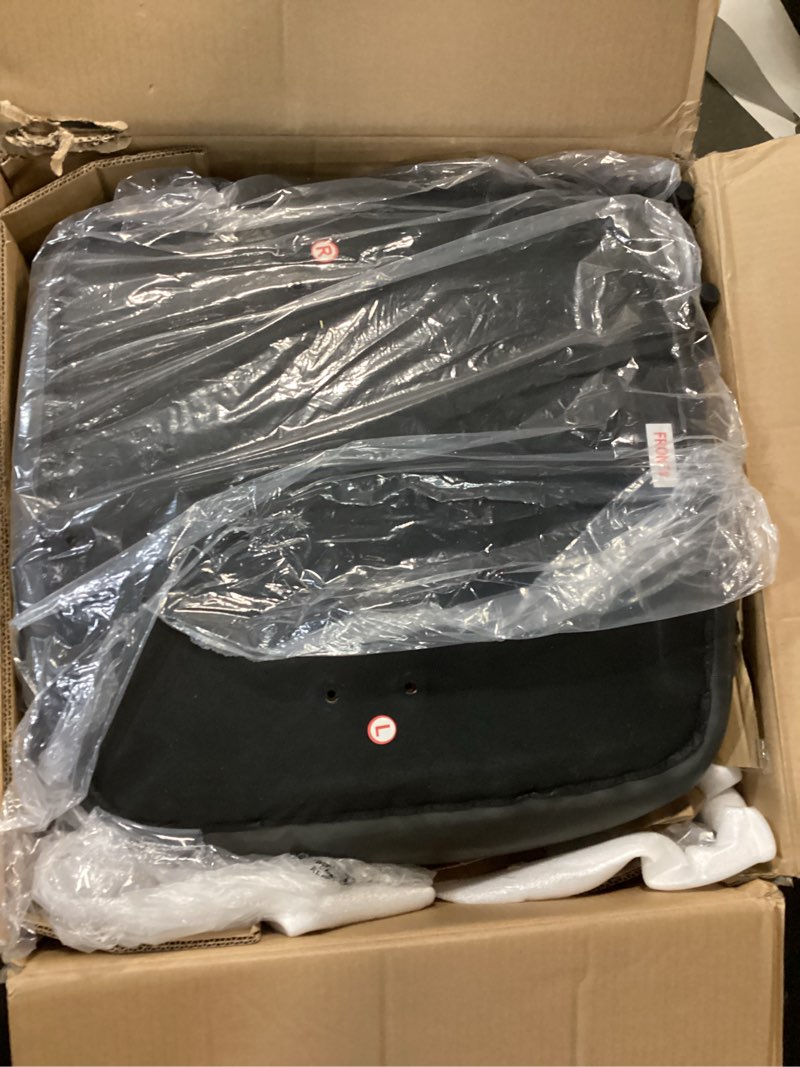 Condition photo showing As Is for YFO Home Office Desk Chair Office Rubber Casters Ergonomic Computer Chair with Lumbar Support Adjustable Height Rolling Swivel Executive Task Armrests Chair? Black PU Black Mid Back