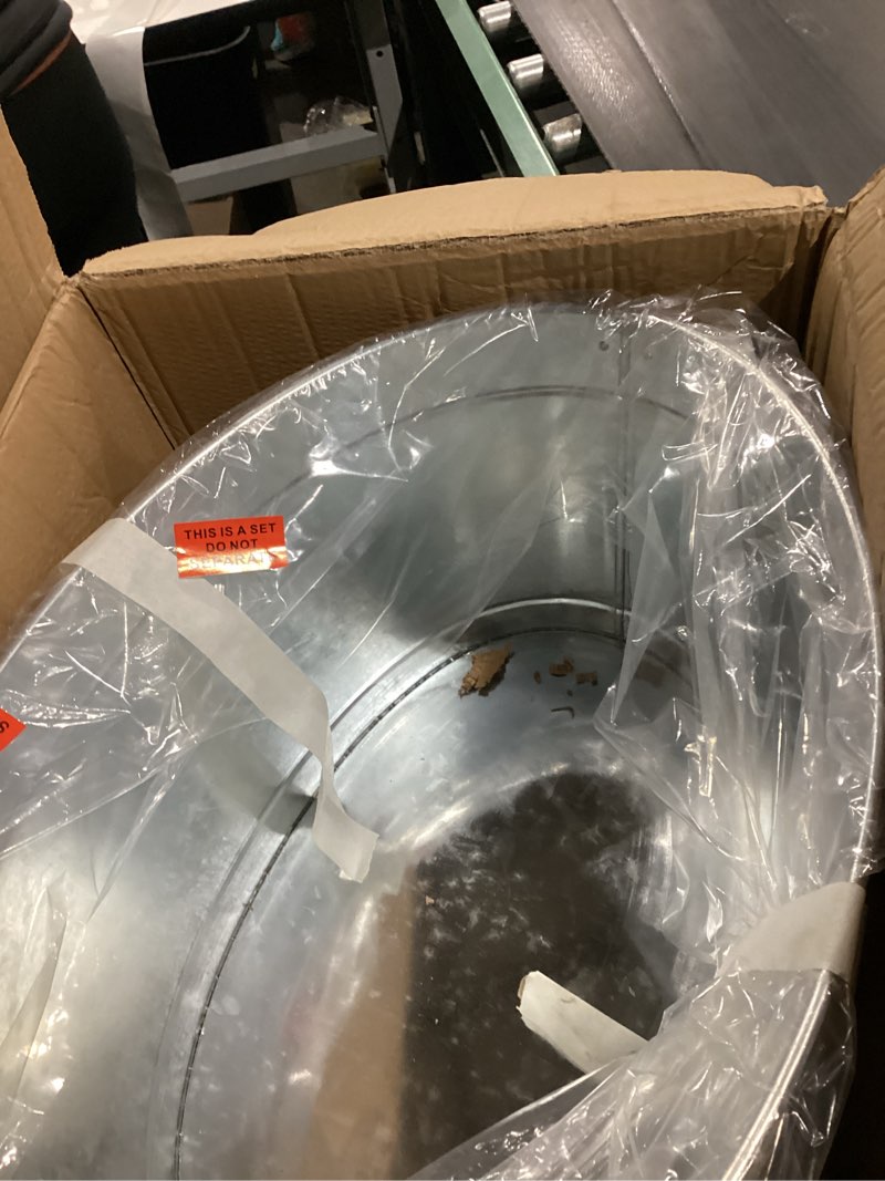 Condition photo showing Good Condition for Large 6-Gallon Galvanized Tin Beverage Tub, 20x14x10 inches (Pack of 2)