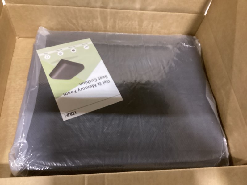 Condition photo showing Good Condition for YOUFI Thick Memory Foam & Gel Seat Cushion, 18"X16"X4" Large Chair Cushion for Wheelchair Mobility Scooters, with Non-Slip Bottom and Carry Handle (Black)