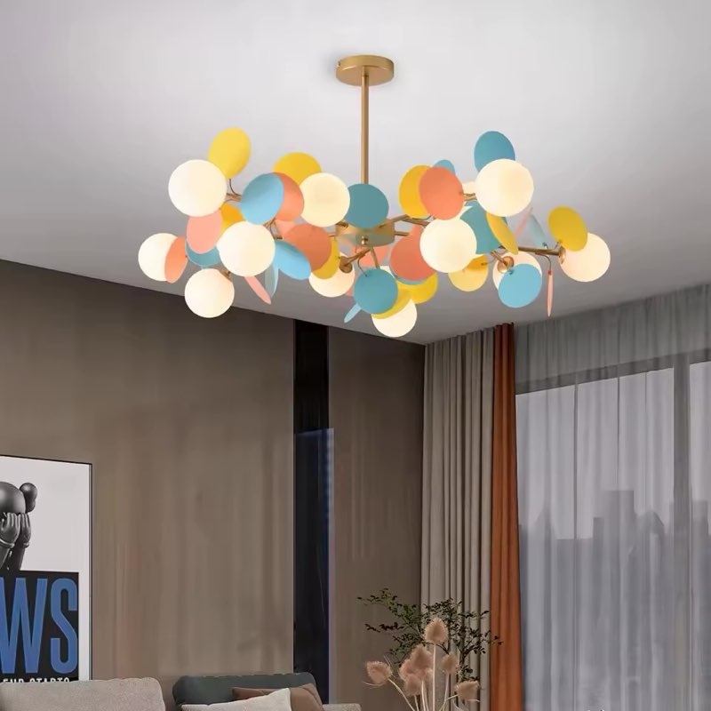 Children's Bedroom Led Chandelier For Living Room Nursery Girls Boys Luminaire Suspension Modern Hanging Chandeliers Lighting