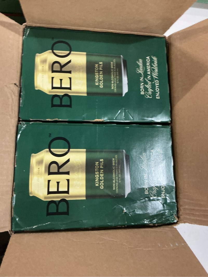 Condition photo showing Good Condition for ( BB/02/10/2026) BERO Kingston Golden Pils Non-Alcoholic Beer, 12-Pack Craft Lager-Style Brew by Tom Holland, Premium NA Beer with Golden Taste, Alcohol Alternative for Any Occasion Kingston Golden Pils 12 Fl Oz (Pack of 12)